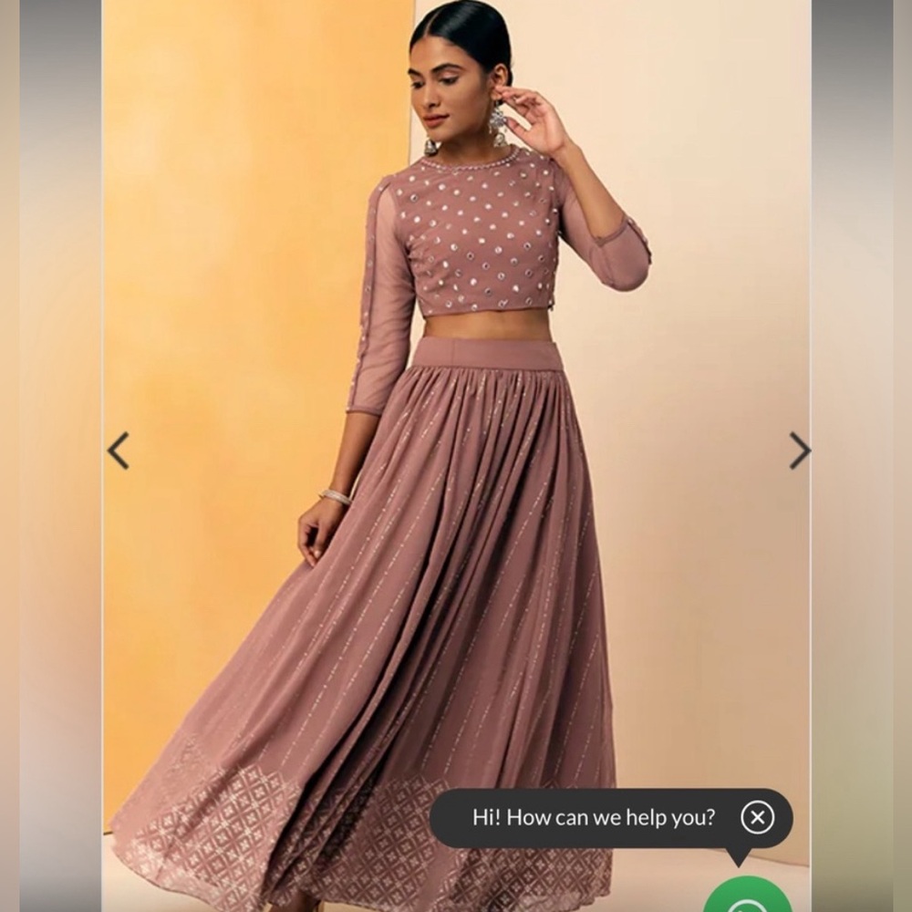 Lehenga- mauve and mirror worn once